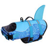 Picture of Queenmore Shark Dog Life Jacket, Dog Life Vest for Swimming, High Buoyant Dog Swimming Vest, Adjustable Easy On Dog Life Jackets for Small, Medium, Large Dogs (Blue,XS)