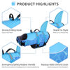 Picture of Queenmore Shark Dog Life Jacket, Dog Life Vest for Swimming, High Buoyant Dog Swimming Vest, Adjustable Easy On Dog Life Jackets for Small, Medium, Large Dogs (Blue,XS)