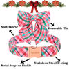 Picture of Unique style paws Dog Collar with Tie Pink & Green Plaid Dog Collar Best Gifts for Small Medium Large Dogs -L
