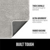 Picture of Gorilla Grip Ultra Absorbent Grippy Doormat for Muddy Dog Paws, 48x30 Machine Washable Soak Stopper Rugs Cleaner Floors, Bed Mat for Dirty Dogs, Indoor Entrance Door Rug Pet Bed Mats Light Gray