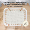 Picture of Pack and Play Sheets Fitted, 2-Pack Mini Crib Sheets - Pack N Play Sheets, Fitted Crib Sheet for Pack and Play Mattress, Playard Baby Crib Sheets, Crib Sheets Neutral for Boys, Girls (Meadow)