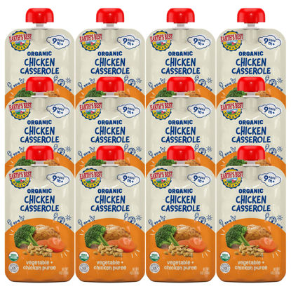Picture of Earth's Best Organic Vegetable + Chicken Puree Chicken Casserole Pouch, 4oz (Pack of 12)