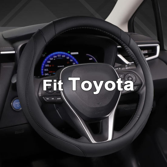 Picture of West Llama Customized Auto Car Steering Wheel Cover for Toyota (Black)