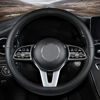 Picture of Custom fit for Nissan Car Steering Wheel Cover, Nappa Leather Car Steering Wheel Cover Non-Slip Steering Wheel Cover, Designed for Nissan Interior Accessories (Black,for Nissan)