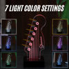 Picture of Light Up Guitar Pick Holder - 7-Color Changing LED Pick Storage Display & Night Light - USB Powered Novelty Room Decor, Holds 6 Picks - Cool Guitar Gift for Men, Musicians & Guitarists