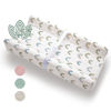 Picture of Organic Cotton Contoured Baby Changing Pad w/Waterproof Foam Mattress, Includes Soft, Removable & Washable Cover, Safety Strap, Non-Slip Bottom, Topper for Standard Size Infant Diaper Table & Dresser
