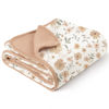 Picture of Konssy Muslin Baby Blankets for Girls Boys, 100% Cotton Crib Blanket for Infant Toddler, Super Soft and Lightweight Nursery Swaddling Wrap 40"x36" (Flourish)