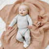 Picture of Konssy Muslin Baby Blankets for Girls Boys, 100% Cotton Crib Blanket for Infant Toddler, Super Soft and Lightweight Nursery Swaddling Wrap 40"x36" (Flourish)