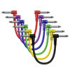 Picture of Heams Professional 6 Pack of 6 Inch Guitar Patch Cable, Noise Free and Super Durable Guitar Pedal Cable, Right Angle Pedal Board Cables, Colorful