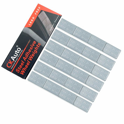 Picture of CKAuto 1/2oz, 0.5oz, Grey, Adhesive Stick On Wheel Weights, 63 oz/ 4 lb/Box, OE Quality, (126pcs)