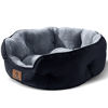 Picture of Asvin Small Dog Bed for Small Dogs, Cat Beds for Indoor Cats, Pet Bed for Puppy and Kitty, Extra Soft & Machine Washable with Anti-Slip & Water-Resistant Oxford Bottom, Black, 20 inches