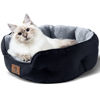 Picture of Asvin Small Dog Bed for Small Dogs, Cat Beds for Indoor Cats, Pet Bed for Puppy and Kitty, Extra Soft & Machine Washable with Anti-Slip & Water-Resistant Oxford Bottom, Black, 20 inches