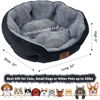 Picture of Asvin Small Dog Bed for Small Dogs, Cat Beds for Indoor Cats, Pet Bed for Puppy and Kitty, Extra Soft & Machine Washable with Anti-Slip & Water-Resistant Oxford Bottom, Black, 20 inches