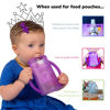 Picture of Flipping Holder DELUXE Squeeze Proof (with lid) for Food Pouches & Juice Boxes - Multipurpose - Prevent Messes & Support Self-Feeding - Easy Grasping Handles - Made in USA