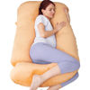 Picture of AMCATON 60 Inch Pregnancy Pillow for Sleeping, Extra Large U Shaped Body Pillow, Maternity Pillow for Pregnant Women (Brown)