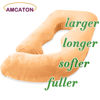 Picture of AMCATON 60 Inch Pregnancy Pillow for Sleeping, Extra Large U Shaped Body Pillow, Maternity Pillow for Pregnant Women (Brown)