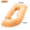 Picture of AMCATON 60 Inch Pregnancy Pillow for Sleeping, Extra Large U Shaped Body Pillow, Maternity Pillow for Pregnant Women (Brown)