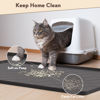 Picture of Garoopion Silicone Cat Litter Trapping Mat, Large Waterproof 34" X 22" Cat Litter Box Mat, Easy to Clean, Black