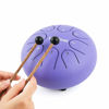 Picture of Ubblove Steel Tongue Drum for Kids: 8 Notes 6 Inches Key of C Metal Steel Drums Instrument with Bag for Meditation, Yoga, musical education, zen tone (Purple)