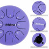Picture of Ubblove Steel Tongue Drum for Kids: 8 Notes 6 Inches Key of C Metal Steel Drums Instrument with Bag for Meditation, Yoga, musical education, zen tone (Purple)