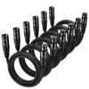 Picture of NUOSIYA XLR Cable 3 Ft 6 Packs,Microphone Cables,Premium Balanced Microphone Mic Speaker Cable with 3-Pin XLR Male to Female DMX Cable,Black
