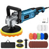 Picture of Buffer Polisher Kit for Car - 1600w 6/7 Inch Rotary Polisher Buffer Waxer,7 Variable Speed 2500-5000rpm,Detachable Handle Buffing Machine for Car Boat Sanding Polishing Waxing