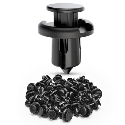 Picture of Nilight 40PCS Nylon Front Bumper Push-Type Retainer Clips-91503-SZ3-003 10mm Compatible with Honda and Acura Car Push Retainer Kit 2 Years Warranty