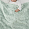 Picture of CREVENT 30"X40" Cozy Soft Warm Sherpa Baby Blanket for Girls Boys, Newborn Essentials for Infant, Baby Shower Receiving Gift - Green Heart