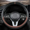 Picture of Custom fit for Buick Car Steering Wheel Cover, Nappa Leather Car Steering Wheel Cover Non-Slip Steering Wheel Cover, Designed for Buick Interior Accessories (Brown,for Buick)