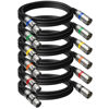 Picture of Heams Professional 6 Pack 6FT XLR Cables, Noise Free and Long-Lasting Braided XLR Microphone Cable, All Copper Conductors Balanced Male to Female Mic Cable for Studio Monitor, Mixer, DMX, Colorful