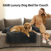 Picture of Calming Dog Bed Fluffy Plush Dog Mat for Furniture Protector with Removable Washable Cover for Large Medium Small Dogs and Cats (Extra Large(53x39.3x6), Dark Grey)