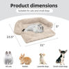 Picture of Calming Dog Bed Fluffy Plush Dog Mat for Furniture Protector with Removable Washable Cover for Large Medium Small Dogs and Cats (XS (31"x23.5"x5"), Beige)