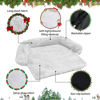 Picture of GGIB Calming Dog Bed Christmas Throw Blanket Fluffy Plush Dog Mat Furniture Protector Decoration Holiday Throw for Sofa Couch Cover for Large Medium Small Dogs Cats (Large, Light Grey)