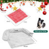 Picture of GGIB Calming Dog Bed Christmas Throw Blanket Fluffy Plush Dog Mat Furniture Protector Decoration Holiday Throw for Sofa Couch Cover for Large Medium Small Dogs Cats (Large, Light Grey)