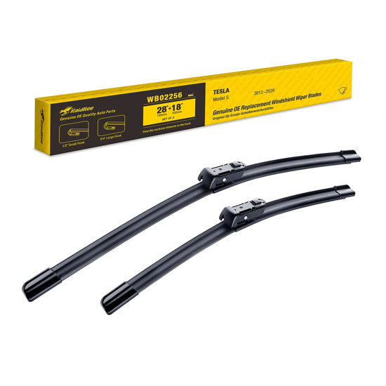 Picture of 2 Wiper Blades 28"/18" Replacement for Tesla Model S 2012-2020 Windshield Wiper Blade,28+18 Inch Windshield Wiper Blades -Original Factory Quality