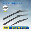 Picture of 5 PLUS Windshield Wipers Replacement For 2012-2016 Honda CRV Windshield Wipers, Original Equipment Automotive Replacement Windshield Wiper Blades 26"+16"+13"(3 Wipers)