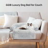 Picture of Calming Dog Bed Fluffy Plush Dog Mat for Furniture Protector with Removable Washable Cover for Large Medium Small Dogs and Cats (XS (31"x23.5"x5"), Light Grey)