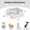 Picture of Calming Dog Bed Fluffy Plush Dog Mat for Furniture Protector with Removable Washable Cover for Large Medium Small Dogs and Cats (XS (31"x23.5"x5"), Light Grey)