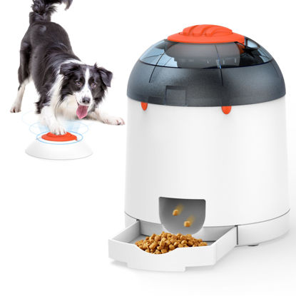 Picture of Potaroma Dog Puzzle Feeder Toy, Interactive IQ Training, Electronic Dog Toys, Automatic Rechargeable Treat Dispenser, Push Remote for Dog Food Dispensing for All Breeds of Dogs, 280ml Capacity