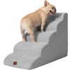 Picture of EHEYCIGA Curved Dog Stairs Ramp for High Beds 22.6" H, 5-Step Dog Steps for Small Dogs and Cats, Pet Stairs for High Bed Climbing, Non-Slip Balanced Pet Step Indoor, Light Grey