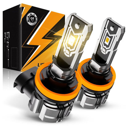 Picture of Auxbeam H11 H8 H9 Fog Lights, 10000LM 600% Brighter H8 H9 H16 H11 Fog Light, 3000K Golden Yellow Strong Light Penetration, Super Bright Plug and Play
