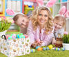 Picture of HIYAGON Rectangular Easter Basket for Kids Easter Basket Empty Baby Easter Basket for Boys and Girls Cute Toy Storage Organizer Bin Box Easter Egg Room Decor(Easter Bunny)
