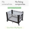 Picture of Pack and Play Sheets Fitted - Compatible with Graco Pack n Play Playard Crib and Other 27 x 39 Inch Playpen Mattress - Snuggly Soft 100% Jersey Cotton - Cream + Brown - 2 Pack