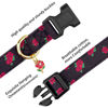 Picture of Cotton Handmade Dog Collar Cute and Distinctive Patterns Black Rose with Pendant Cute Dog Collars for Small Medium Large Dogs Girl Dogs Boy Dogs S