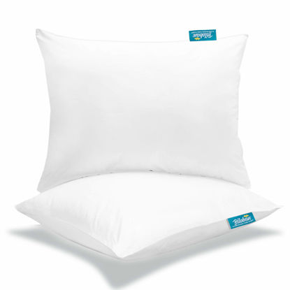Picture of 2 Pack Baby Toddler Pillow 13" X 18" with 100% Cotton Pillowcase Ultra Soft & Breathable Baby Toddler Pillows for Sleeping Machine Washable Small Toddler Pillow for Kids Travel