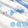 Picture of TILLYOU Sleep Sack 0-6 Months - 0.5 TOG Baby Wearable Blanket with 2-Way Zipper, Extra Soft Cotton Sleeveless Sleeping sack 2 Pack, Small Cloud & Blue