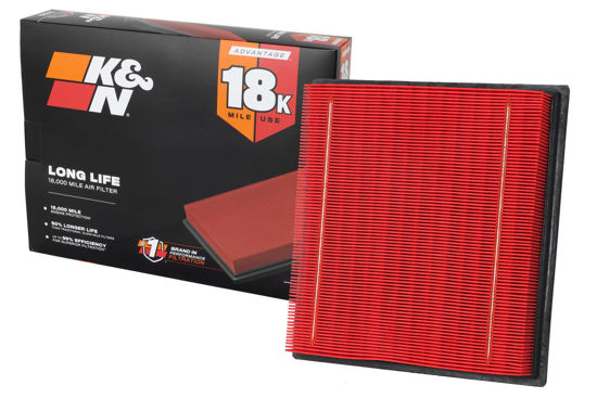 Picture of K&N Engine Air Filter:Long Life 18,000 Mile Replacement AirFilter:Compatible with 2007-2021 Ford/Lincoln Truck and SUV(F150, F150 Raptor,Expedition,Navigator, F250, F350, F450, F550, F650),KNA-2385