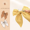 Picture of Niceye Pack of 15 Fable Girls Hair Bows Cotton Linen Alligator Hair Clips or Little Girls Toddlers Kids Neutral Handmade Hair Accessories - 4.5” bow