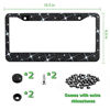 Picture of Bling License Plate Frame for Women,Sparkle Crystal Bedazzled Rhinestone License Plate Frames with 1400pcs Rhinestones, Handcrafted Crystal Premium Stainless Steel Frame with Screw Caps (Black)