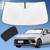 Picture of Sun Shade Sunshade for Hyundai Sonata Windshield Cover, 4-Layer Front Window Shade Custom fit 2020-2024 Sonata Sun Visor 240T Retractable Shade Blocks UV Rays Cooler Car Accessories